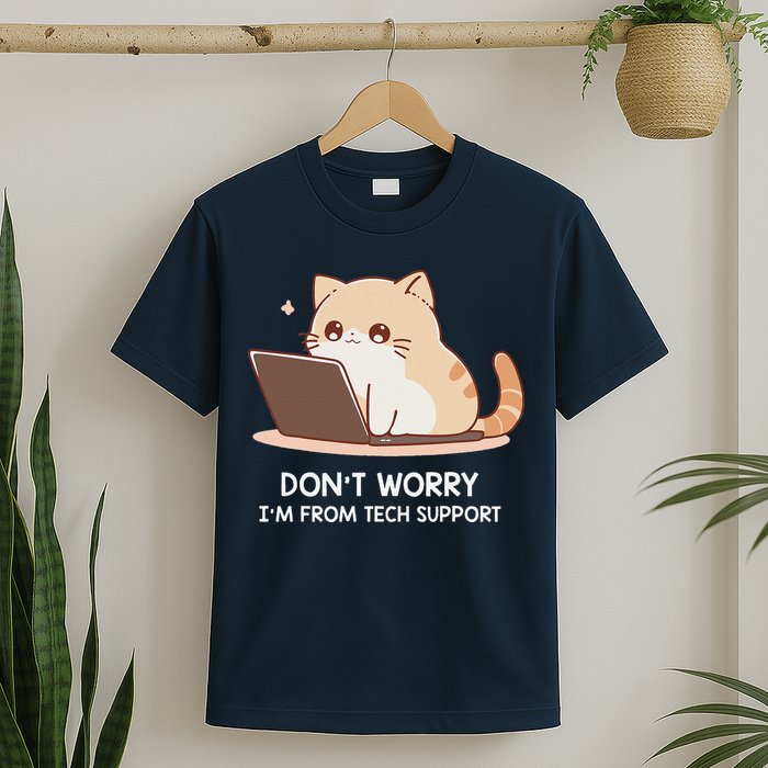 Cat DonT Worry IM From Tech Support T-Shirt