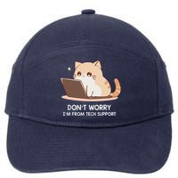 Cat DonT Worry IM From Tech Support 7-Panel Snapback Hat