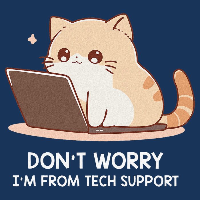 Cat DonT Worry IM From Tech Support Mousepad