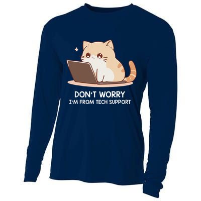 Cat DonT Worry IM From Tech Support Cooling Performance Long Sleeve Crew
