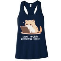 Cat DonT Worry IM From Tech Support Womens Tank Top