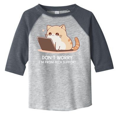 Cat DonT Worry IM From Tech Support Toddler Fine Jersey T-Shirt
