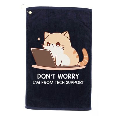 Cat DonT Worry IM From Tech Support Golf Towel