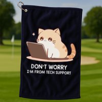 Cat DonT Worry IM From Tech Support Golf Towel