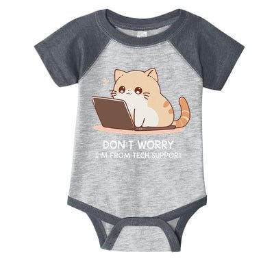 Cat DonT Worry IM From Tech Support Infant Baby Jersey Bodysuit