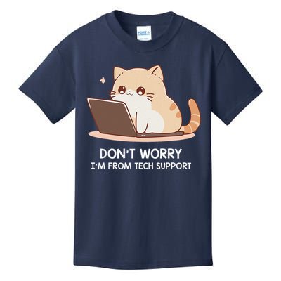 Cat DonT Worry IM From Tech Support Kids T-Shirt