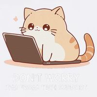 Cat DonT Worry IM From Tech Support Garment-Dyed Sweatshirt