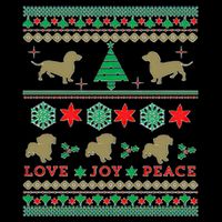 Cute Dachshund Wiener Dog Ugly Christmas Impact Tech Backpack