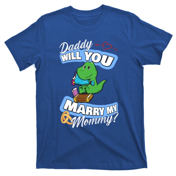 Cute Dino Wedding Offer Daddy Will You Marry My Mommy Gift T-Shirt