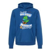 Cute Dino Wedding Offer Daddy Will You Marry My Mommy Gift Premium Hoodie