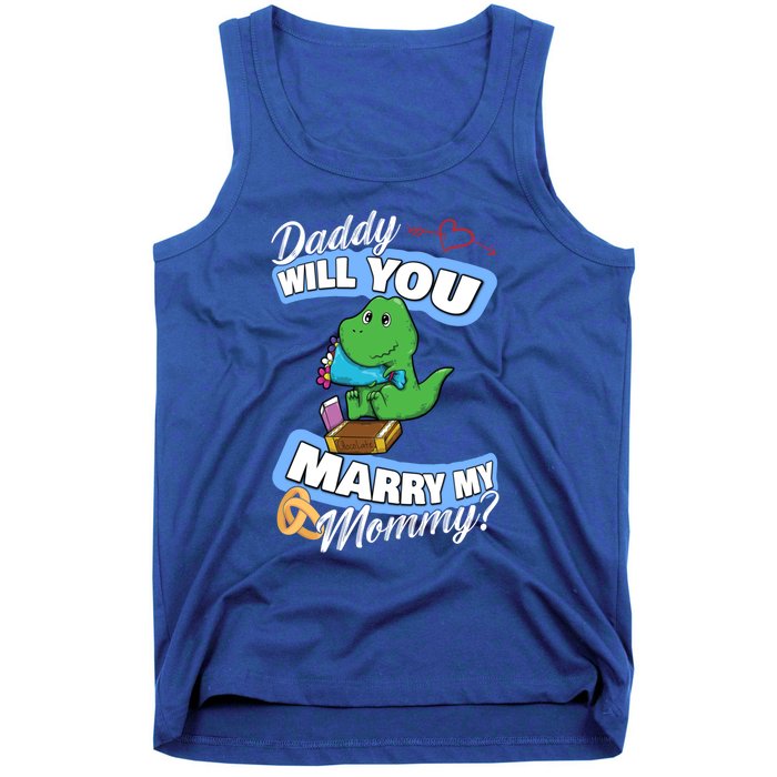 Cute Dino Wedding Offer Daddy Will You Marry My Mommy Gift Tank Top