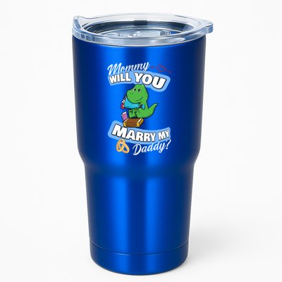 Cute Dino Wedding Offer Mommy Will You Marry My Daddy Funny Gift Tumbler