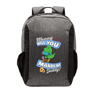 Cute Dino Wedding Offer Mommy Will You Marry My Daddy Funny Gift Vector Backpack