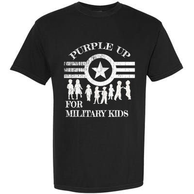 Cool Distressed Wear Purple Military Children Garment-Dyed Heavyweight T-Shirt