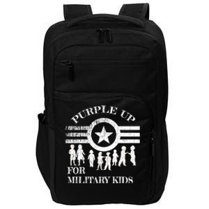 Cool Distressed Wear Purple Military Children Impact Tech Backpack