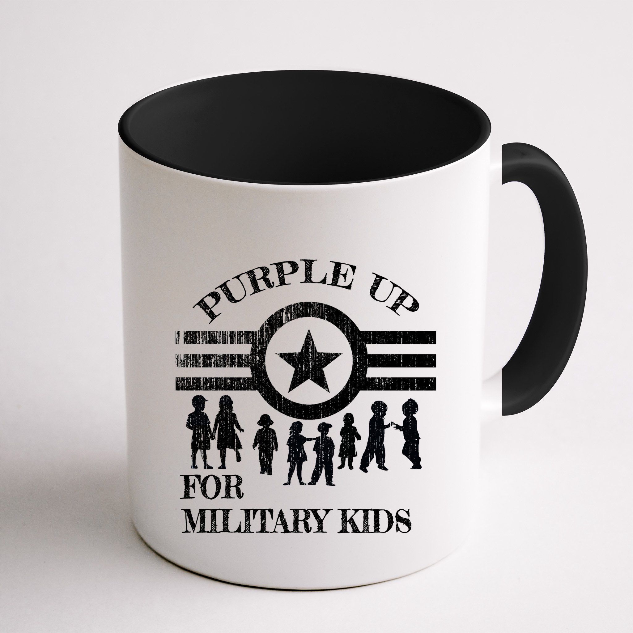 Cool Distressed Wear Purple Military Children Mug