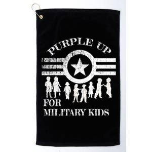 Cool Distressed Wear Purple Military Children Platinum Collection Golf Towel