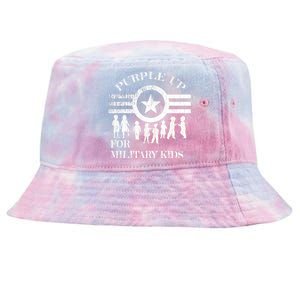 Cool Distressed Wear Purple Military Children Tie-Dyed Bucket Hat