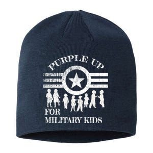 Cool Distressed Wear Purple Military Children Sustainable Beanie