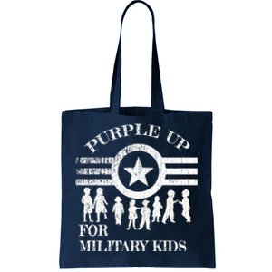 Cool Distressed Wear Purple Military Children Tote Bag