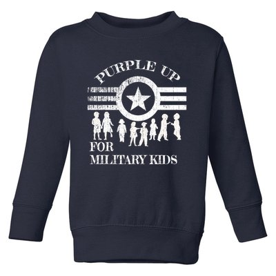 Cool Distressed Wear Purple Military Children Toddler Sweatshirt