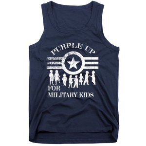 Cool Distressed Wear Purple Military Children Tank Top