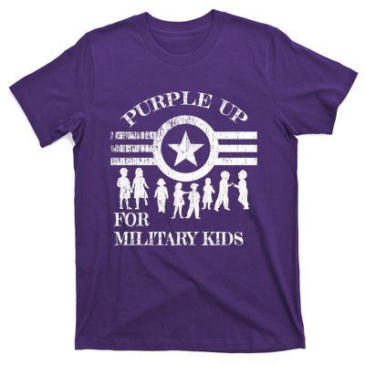 Cool Distressed Wear Purple Military Children T-Shirt