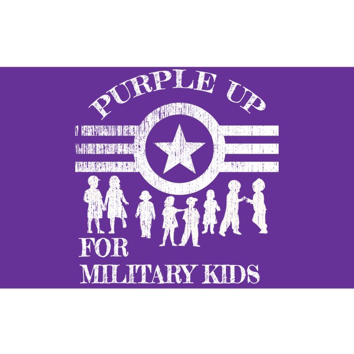 Cool Distressed Wear Purple Military Children Bumper Sticker