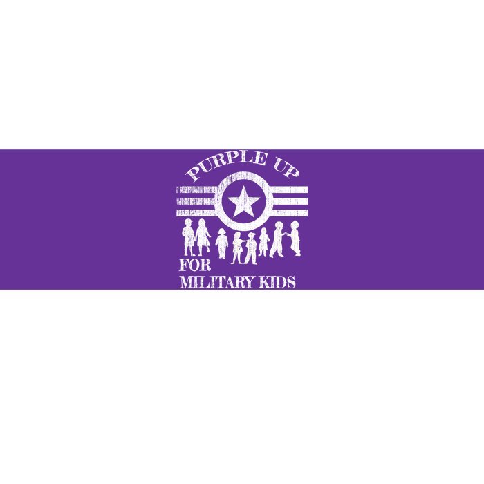 Cool Distressed Wear Purple Military Children Bumper Sticker