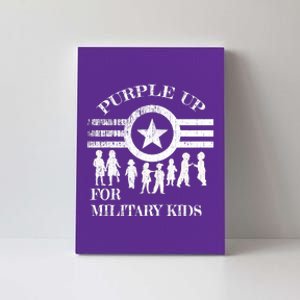 Cool Distressed Wear Purple Military Children Canvas