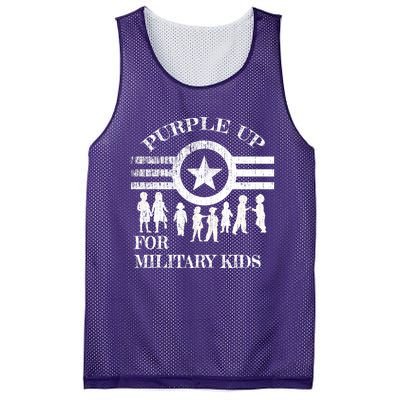 Cool Distressed Wear Purple Military Children Mesh Reversible Basketball Jersey Tank