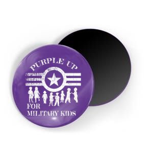 Cool Distressed Wear Purple Military Children Magnet