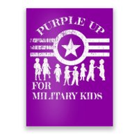 Cool Distressed Wear Purple Military Children Poster