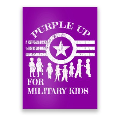 Cool Distressed Wear Purple Military Children Poster