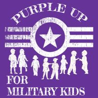 Cool Distressed Wear Purple Military Children Poster