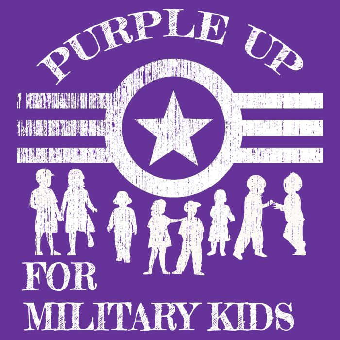 Cool Distressed Wear Purple Military Children Poster