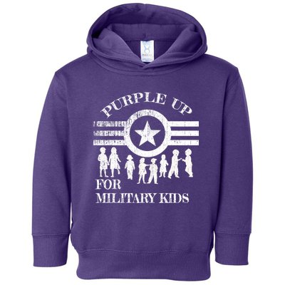 Cool Distressed Wear Purple Military Children Toddler Hoodie