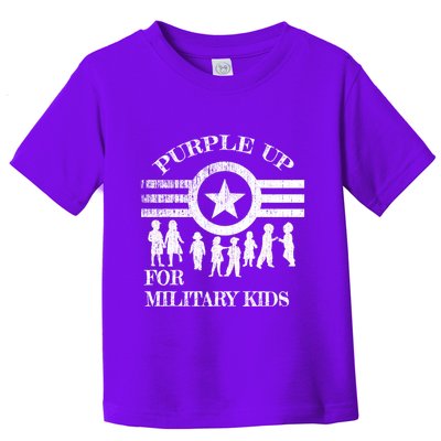 Cool Distressed Wear Purple Military Children Toddler T-Shirt
