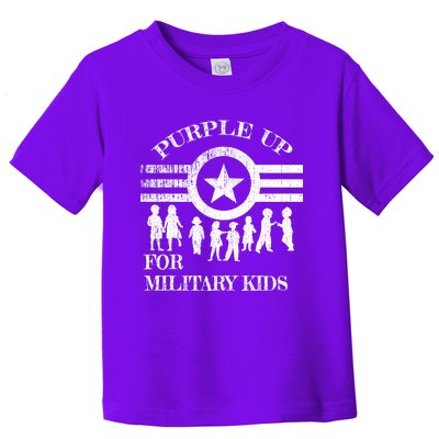 Cool Distressed Wear Purple Military Children Toddler T-Shirt