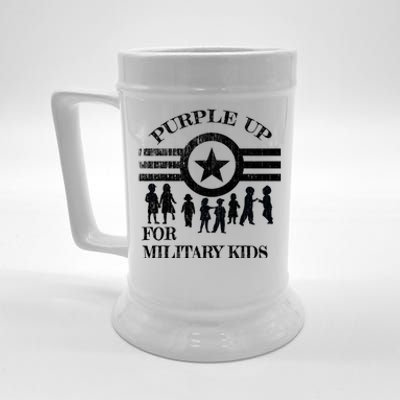 Cool Distressed Wear Purple Military Children Beer Stein