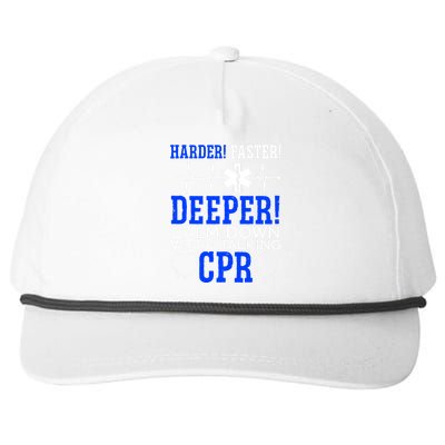 Calm Down WeRe Talking Cpr Snapback Five-Panel Rope Hat