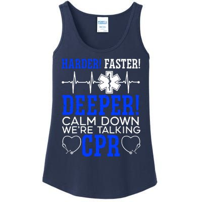 Calm Down WeRe Talking Cpr Ladies Essential Tank