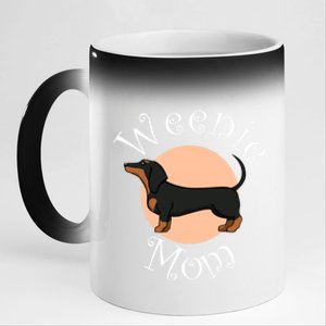 Cute Dachshund Weenie Mom Dog Great Gift 11oz Black Color Changing Mug