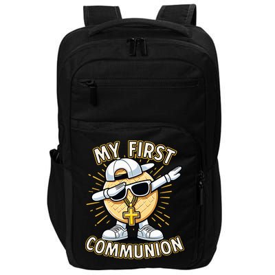 Communion Dabbing Wafer Funny 1st Communion Impact Tech Backpack