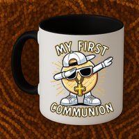 Communion Dabbing Wafer Funny 1st Communion Mug