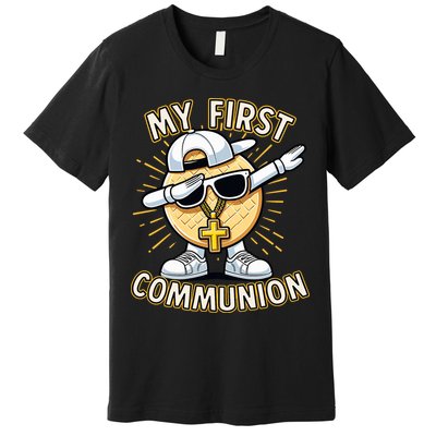 Communion Dabbing Wafer Funny 1st Communion Premium T-Shirt