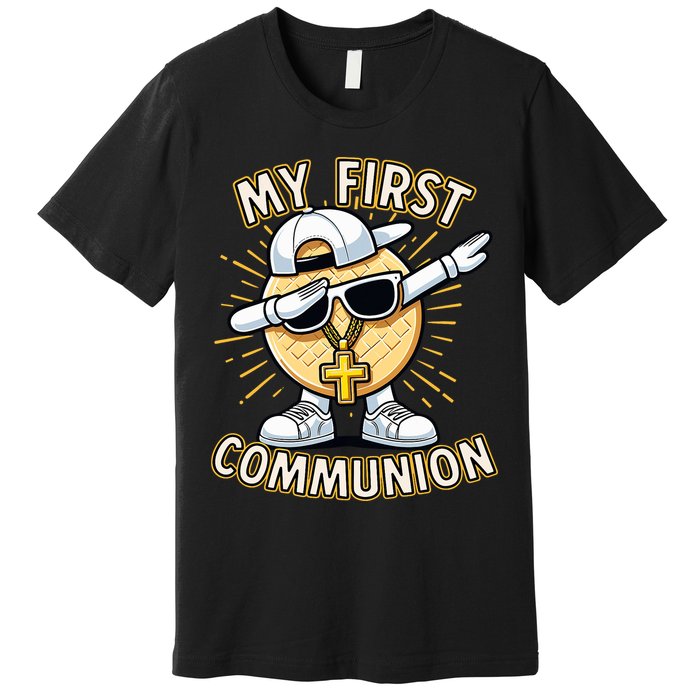 Communion Dabbing Wafer Funny 1st Communion Premium T-Shirt