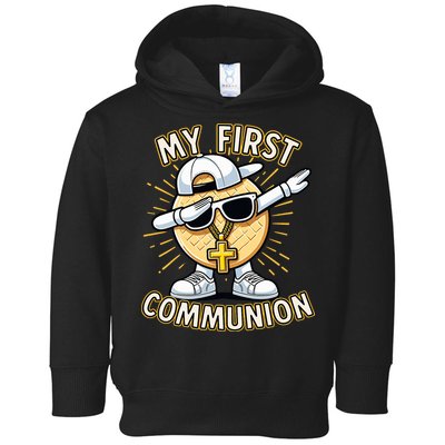 Communion Dabbing Wafer Funny 1st Communion Toddler Hoodie