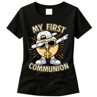 Communion Dabbing Wafer Funny 1st Communion Womens T-Shirt