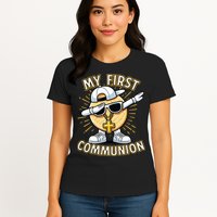 Communion Dabbing Wafer Funny 1st Communion Womens T-Shirt